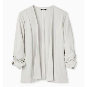 Torrid knit crepe drape blazer
